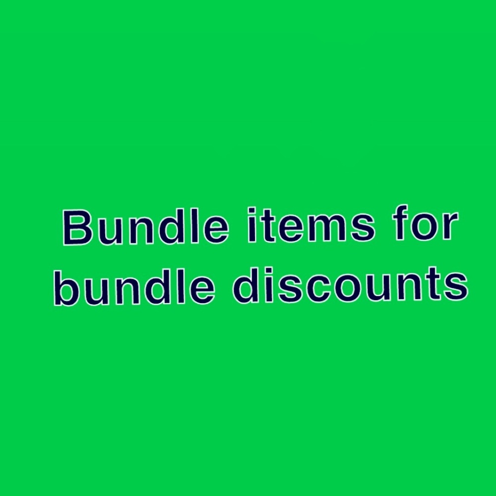 Bundle of three items the third item is free